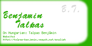 benjamin talpas business card